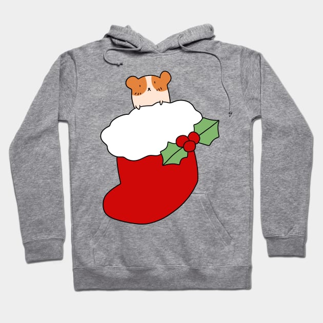 Red Stocking Hamster Hoodie by saradaboru